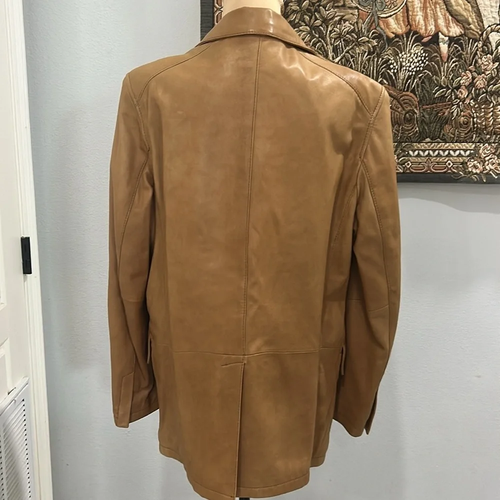 Reilly‎ Olmes Rogue Genuine Tan Leather Blazer/Jacket. Size S